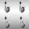 Service Caster 4 Inch 316SS Thermoplastic Rubber Swivel 1-1/2 Inch Stem Caster Lock Brake, 2PK SCC-SS316TTLEX20S414-TPRB-2-S-2-112 - alternate 2